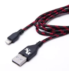 Cabo Lightning Trançado Red Nose Mmrn 15757 Preto e Vermelho