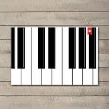 Capacho Decorativo Haus For Fun Piano Pianinho 60x40 cm - Preto/Branco