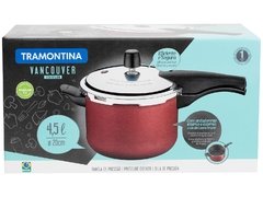 Panela de Pressão Tramontina Antiaderente - Vermelho 4,5L Vancouver 212769100 - 2 Unidades na internet