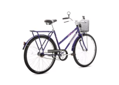 Bicicleta Aro 26 Houston Onix ON26FVM com Cesto e Freio Varão - Violeta