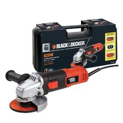 Esmerilhadeira Angular 4.1/2" com Maleta e 12 Discos Black&Decker G720K12-BR - 820W