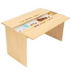 Mesa de Atividades com Porta Lápis Grande Cookie Branco Pinus - FS Design - FDMESATIVCKIEG_PRD