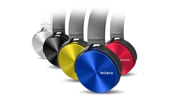 FONE DE OUVIDO SUPRA-AURICULAR SONY XB-450 VERMELHO, GOLD, BRANCO, PRETO E AZUL na internet