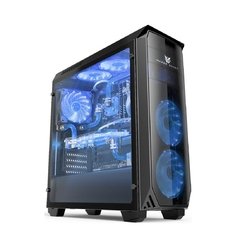 Gabinete Gamer (s/fonte) 2b Volcano Vc610-blue / Led Azul