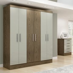 Guarda Roupa Casal 6 Portas 2 Gavetas Internas Paris