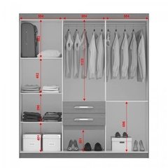 Guarda Roupa Casal 6 Portas 3 Gavetas Roma Rodial - comprar online