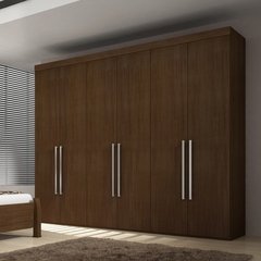 Guarda Roupa Casal Arezzo Luxo 06 Portas Imbuia Rufato