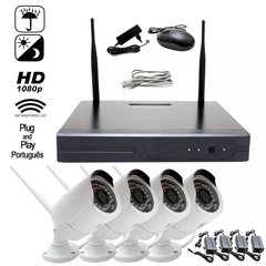 Kit Nvr Hd Jortan 4 8806ZL3-4 Câmeras Fullhd Internet Wifi, sem fio.