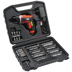 Kit Parafusadeira à Bateria Black&Decker LI3100K 3.6V com Íon de Lítio e 100 Peças - Bivolt