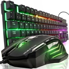 Kit Teclado Gamer Led Kp2043 + Mouse Usb 3200 Dpi X7