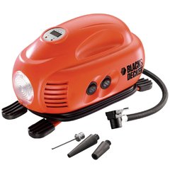 Mini Compressor Automotivo Black&Decker ASI200-LA com Calibrador Digital e Luz de Emergência - 12V