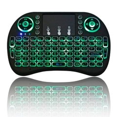 Mini Teclado QWERTY FI0030 com LEDs sem fio 2.4G / Fly Air mouse Touchpad Portátil T2