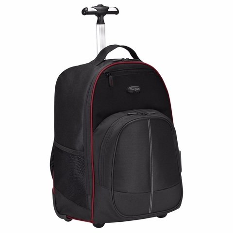 Mochila Com Rodinhas Targus Tsb75001 Preta e Vermelha Para Notebooks Até 16"
