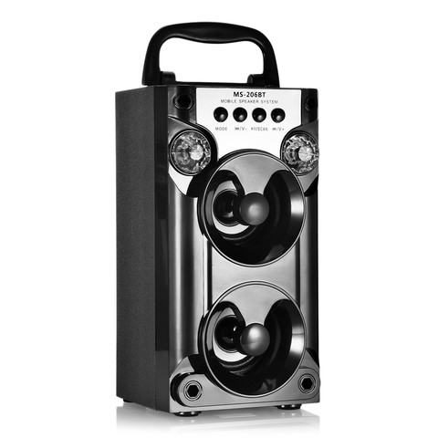 MS-206BT CAXINHA SOM Sem Fio Bluetooth Speaker Rádio FM Tf Leitor de Música Compatível com telefone Celular