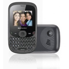 Celular Desbloqueado Multilaser Fit P3196 Cinza/Preto com Trial Chip, Câmera VGA, Bluetooth, Rádio FM, MP3 e Fone