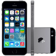 IPHONE 5S APPLE COM 16GB, TELA 4", IOS 8, TOUCH ID, CÂMERA 8MP, WI-FI, 3G/4G, GPS, MP3 E BLUETOOTH - PRETO - 16GB