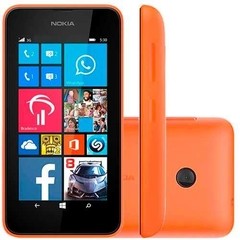 SMARTPHONE NOKIA LUMIA 530 WINDOWS PHONE 8.1 TELA 4" 4GB 3G WI-FI CÂMERA 5MP GPS laranja