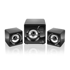 Caixa de Som Multilaser Sp081 Preto, 2.1 Canais, 10W Rms, Entrada USB, Entrada Para Fone de Ouvido