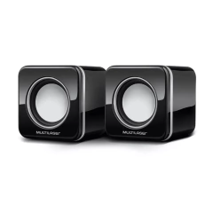 Caixa de Som Multilaser Sp089 Preto, 4w Rms, Entrada USB, Plugue Padrão de 3.5mm