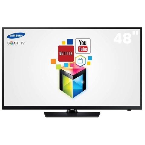 Smart TV LED 48" HD Samsung UN48H4203 com Conversor Digital, Função Futebol, ConnectShare Movie, Entradas HDMI e USB e Wi-Fi