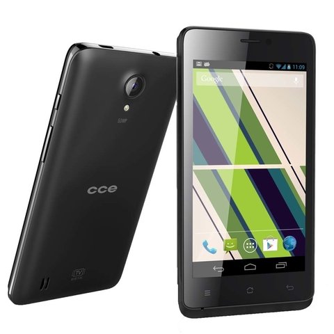 celular CCE Motion Plus SC452 TV, processador mediano de 1.2Ghz Dual-Core, Bluetooth Versão 4.0, Android 4.2.2 Jelly Bean, Quad-Band 850/900/1800/1900