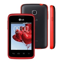 Smartphone LG L30 Sporty D125F Preto/VERMELHO com Dual Chip, Tela 3.2", Android 4.4, Câmera 2MP, 3G, WiFi, Bluetooth e Processador Dual Core 1.0 Ghz - comprar online