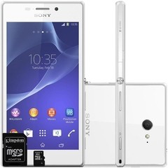 SMARTPHONE SONY XPERIA M2 D2306 branco, 4G, PROCESSADOR QUAD-CORE 1,2 GHZ, ANDROID 4.3, TELA DE 4,8", CÂMERA 8MP, 1GB DE RAM