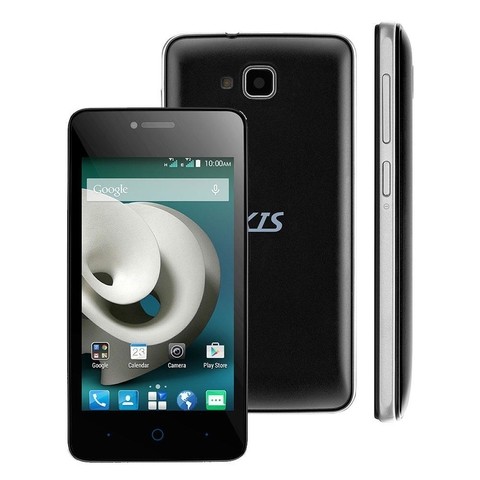 Smartphone ZTE Kis C341 Preto com Dual Chip, Tela 4", Android 4.4, Câmera 5MP, 3G, Wi-Fi, GPS, Bluetooth e Processador Quad Core de 1.2 Ghz