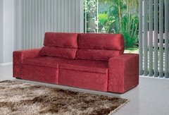 SOFA RETRATIL E RECLINAVEL FLORENCA vermelho