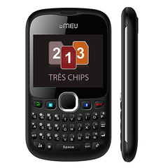 Celular Desbloqueado Meu SN66 Preto com Trial Chip, Tv,Teclado Qwerty, Câmera 2MP, Wi-Fi, Bluetooth, Rádio FM, MP3, Fone e Cartão 2GB - comprar online