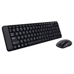 Kit Teclado e Mouse Sem Fio Logitech Mk220 920-004431 Preto