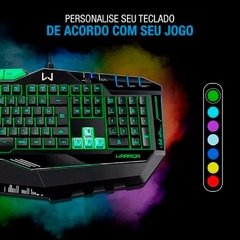 Teclado Gamer Multilaser Tc199 Profissional, Preto e Verde na internet