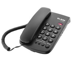 Telefone Elgin de Mesa com fio, Bloqueador, Preto - TCF-2000