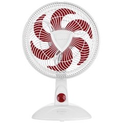 Ventilador de Mesa Cadence Ventilar Eros Supreme VTR360 30cm com 3 Velocidades - Branco/Vermelho