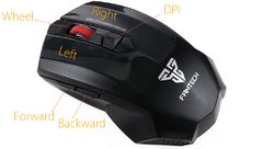 Mouse Óptico Clone 06295 Gamer USB Ergonômico - Preto