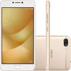 Zenfone 4 Max Dourado Asus, com Tela de 5,5", 4G, 32 GB e Câmera Dual de 13+5MP UXZC554KLDRDB