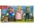 World of Nintendo SUPER MARIO Mushroom Kingdom Diorama Figure 3-Pack (incluye a Mario , Peach y Luigi articulados)