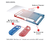 Thin Case - Dockable Protective Case with Tempered Glass Screen Protector for Nintendo Switch - Red/Blue