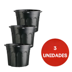 Embalagem Para Mudas 33 Litros Preto Com Alça Nutriplan 3 Un