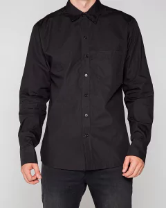 CAMISA MASCULINA MANGA LARGA NEGRA - comprar en línea