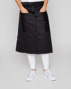 DELANTAL FALDON MEDIO NEGRO