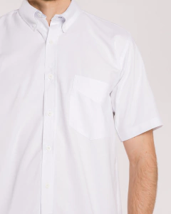 CAMISA MASCULINA MANGA CORTA BLANCA - tienda en línea