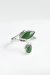 Anillo HOJAS. Plata 925 y Jade