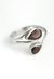 Anillo FLORES ROJAS. Plata 925 y Granates