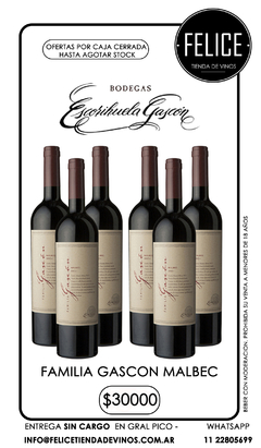 Familia Gascon Malbec Bodega EscoriHuela - comprar online