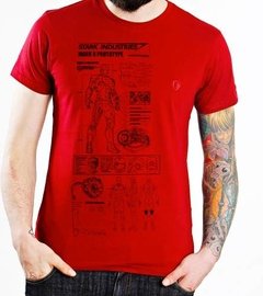 Playera Iron Man Diseño Ingeniero Planos De Traje Tony Stark - comprar en línea