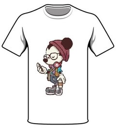 Playera Hipster Mickey Con Cafe Y Celular Disney Mouse - comprar en línea