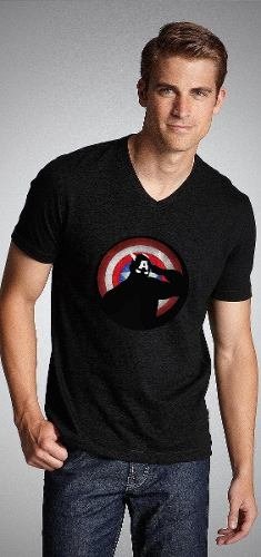 Playera Negra Capitan America 100% Calidad Jinx - comprar en línea