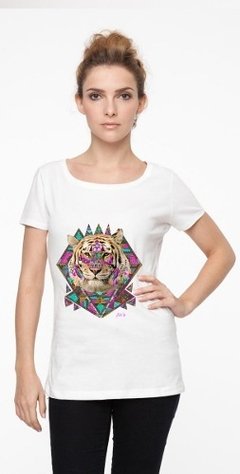 Playera Ojo Tigre Hipster Colores Wallpaper Tiger Ojos Color - comprar en línea