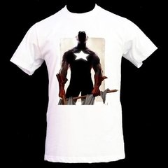 Playera Blanca Capitan America Sombra De Legenda